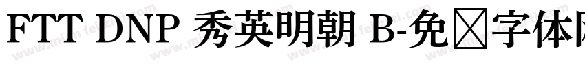 FTT DNP 秀英明朝 B字体转换